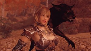 Кира и лохатый спутник. SKYRIM AE (Сборка 16)