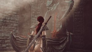 Элли у алтаря Молага Бала. SKYRIM AE (Сборка 16)