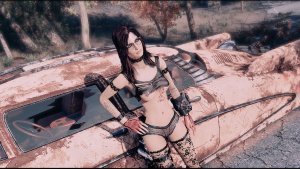 Клэр и ржавый авто. Fallout-4 (Сборка 11)