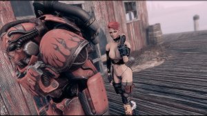 Возле силовой брони. Fallout-4 (Сборка 11)