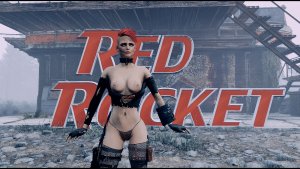 Нимфа возле банера. Fallout-4 (Сборка 11)