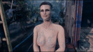 Кейт кайфует под душем. Fallout-4 (Сборка 11)