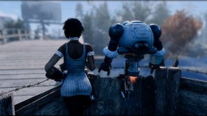 Уна с Кодсвордом на посту. Fallout-4 (Сборка 11)