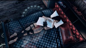 Клэр на кровати. Fallout-4 (Сборка 11)