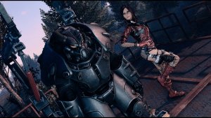 Клэр с бронёй. Fallout-4 (Сборка 11)