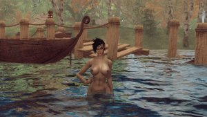 Мирроя в пруду. SKYRIM AE (Сборка 16)